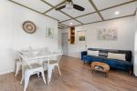 Open kitchen layout with natural light