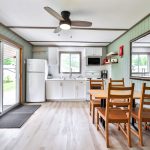 Full kitchen in the Angler’s Cabin