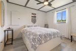 Bedroom with double bed and window view