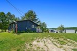 Cabin lawn with view of Lac Heney