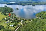 Aerial view of the Navy Cabin on Lac Heney