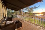 Covered porch with comfortable seating